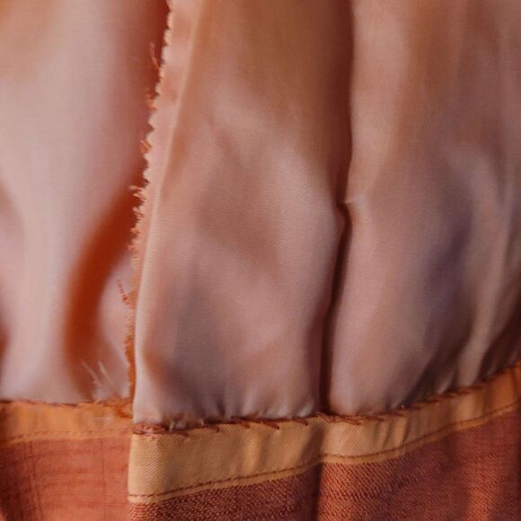 70's Dress House Of Lords Handmade Hostess Sleeveless Sheath Pockets Orange Sz S - Picture 5 of 12